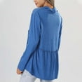 thumbnail image 4 of Patlollav Womens Long Sleeve T-Shirt Autumn Blouse Pullover Tops Blue XXL, 4 of 6