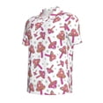 thumbnail image 2 of Balery Purple Mushroom Printed Men’s Short Sleeve Polo Shirt, Midweight Men's Shirt,Golf Polo shirts -X-Large, 2 of 9