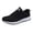Black, variant on NOKIO Men'S Lightweight Mesh Trainers Breathable Slip-On Shoes For Men Women Ladies Breathable Mesh Air Cushion Mesh Casual Lightweight Soft Bottom Lace Up Running Shoes