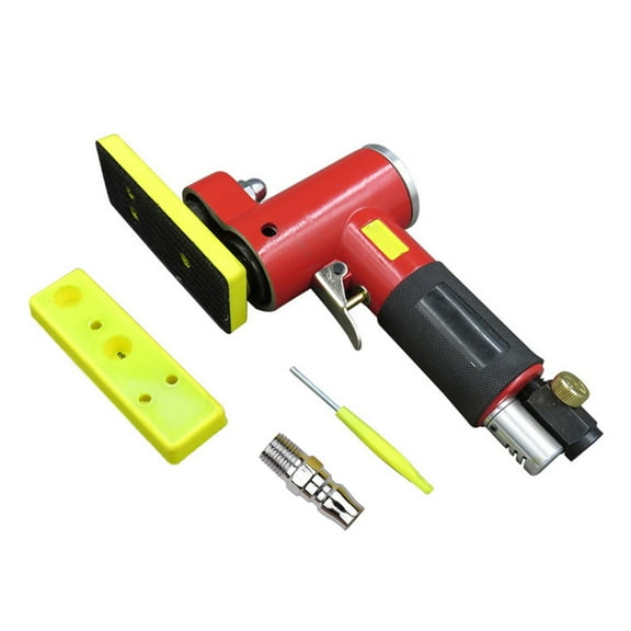 Mini Straight Line Air Sander with Sanding/ Rubber/Iron Pad Random Orbital Pneumatic Sander Air-operated Handheld Polisher Waxer
--------
,Low Vibration