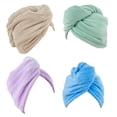 thumbnail image 1 of Paquete de 4 toallitas para envolver el cabello Express, pañuelos de microfibra, toallitas para envolver el cabello húmedo, secado rápido, 1 of 5