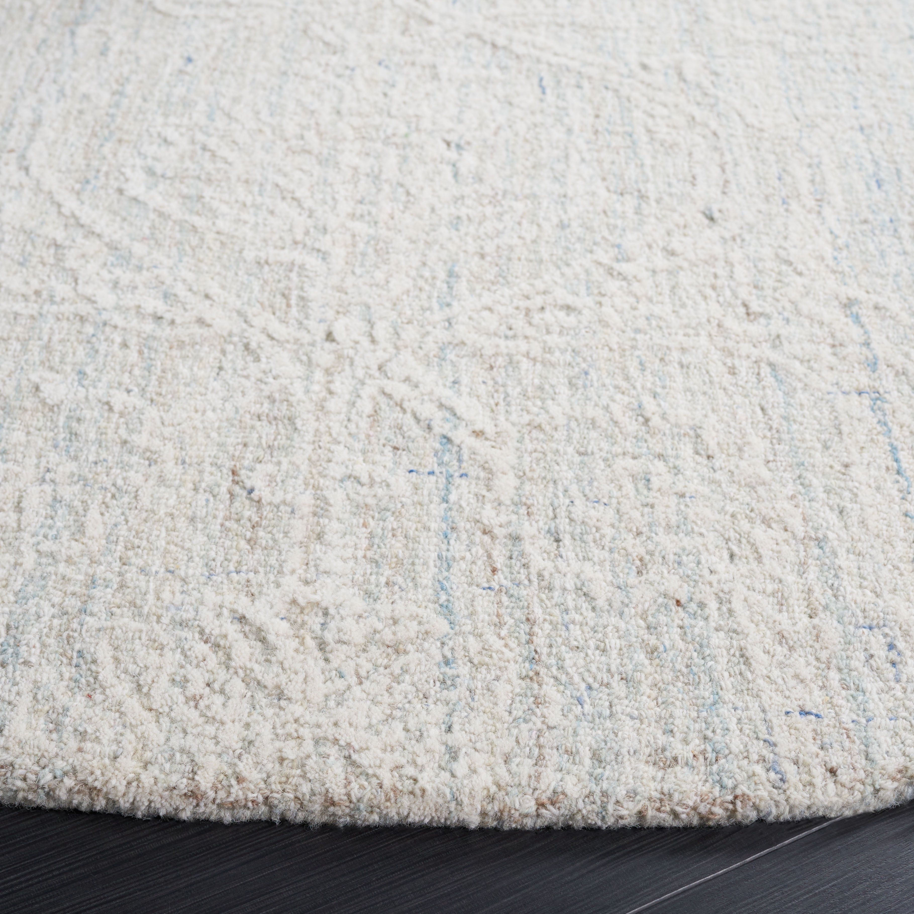 SAFAVIEH Ebony Abram Botanical Area Rug, Teal/Ivory, 6' x 6' Round