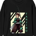 thumbnail image 2 of Demon Slayer Tanjiro Kamado Adult Black Long-Sleeve Tee-XS, 2 of 4