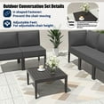 thumbnail image 2 of Kullavik Aluminum Patio Furniture Set,7 Pieces Modern Outdoor Conversation Set, Outdoor Metal Sectional Sofa with Thick Cushion and Coffee Table,Grey, 2 of 7
