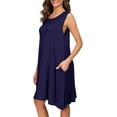 thumbnail image 4 of Vestido informal sin mangas de verano para mujer, vestidos sueltos para cubrir la playa, vestido sin mangas Adepaton WMZL-935-29, 4 of 7