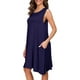 thumbnail image 4 of Vestido informal sin mangas de verano para mujer, vestidos sueltos para cubrir la playa, vestido sin mangas Adepaton WMZL-935-24, 4 of 7