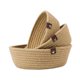 thumbnail image 1 of Juego de 3 cestas tejidas pequeñas y redondas, cestas de cuerda de algodón para almacenar juguetes para niños, cuenco nórdico para almacenar juguetes, Caqui, 1 of 8