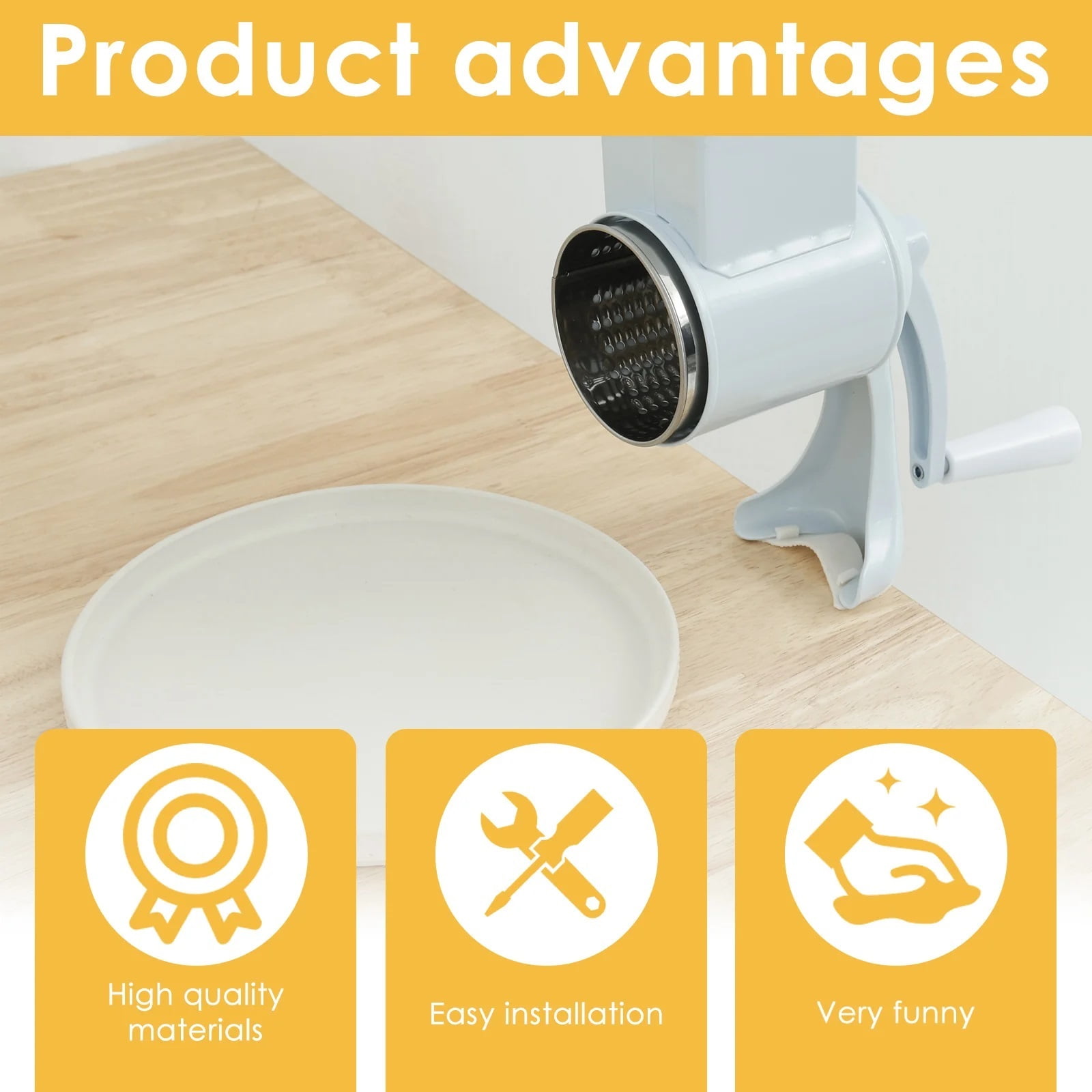 Manual Food Grinder Hand Grain Mill Grinder With Table Clamp Hand Crank Coffee Grinder For Wheat Coffee Spices Nuts Kitchen Acce