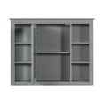 thumbnail image 6 of 35" Medicine Cabinet, Modern Bathroom Organizers, Wood Over Toilet Storage with Open Cubby and Adjustable Shelf, Wall Mounted Mirror with Storage, 6 of 9