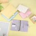 thumbnail image 5 of Uxcell A5 Binder 6 Ring, Refillable Loose Leaf Notebook Binder Cover PU Leather Budget Planner Protector Cover with Pen Slot Magnetic Buckle for Travel Journal Photocard Collection, Pink, 5 of 6