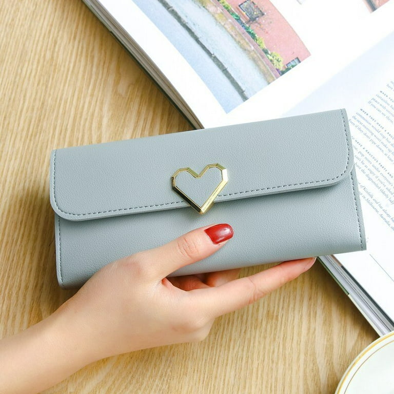 CoCopeaunts Women Long Wallets Purses Luxury Love Heart Wallets