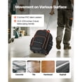 thumbnail image 4 of KFFKFF Rolling Tool Backpack, 110 lbs Load Capacity, 45 Pockets Heavy Duty Roller Tool Bag on Wheels, Adjustable Telescoping Handle & Stable Base, 4 of 9
