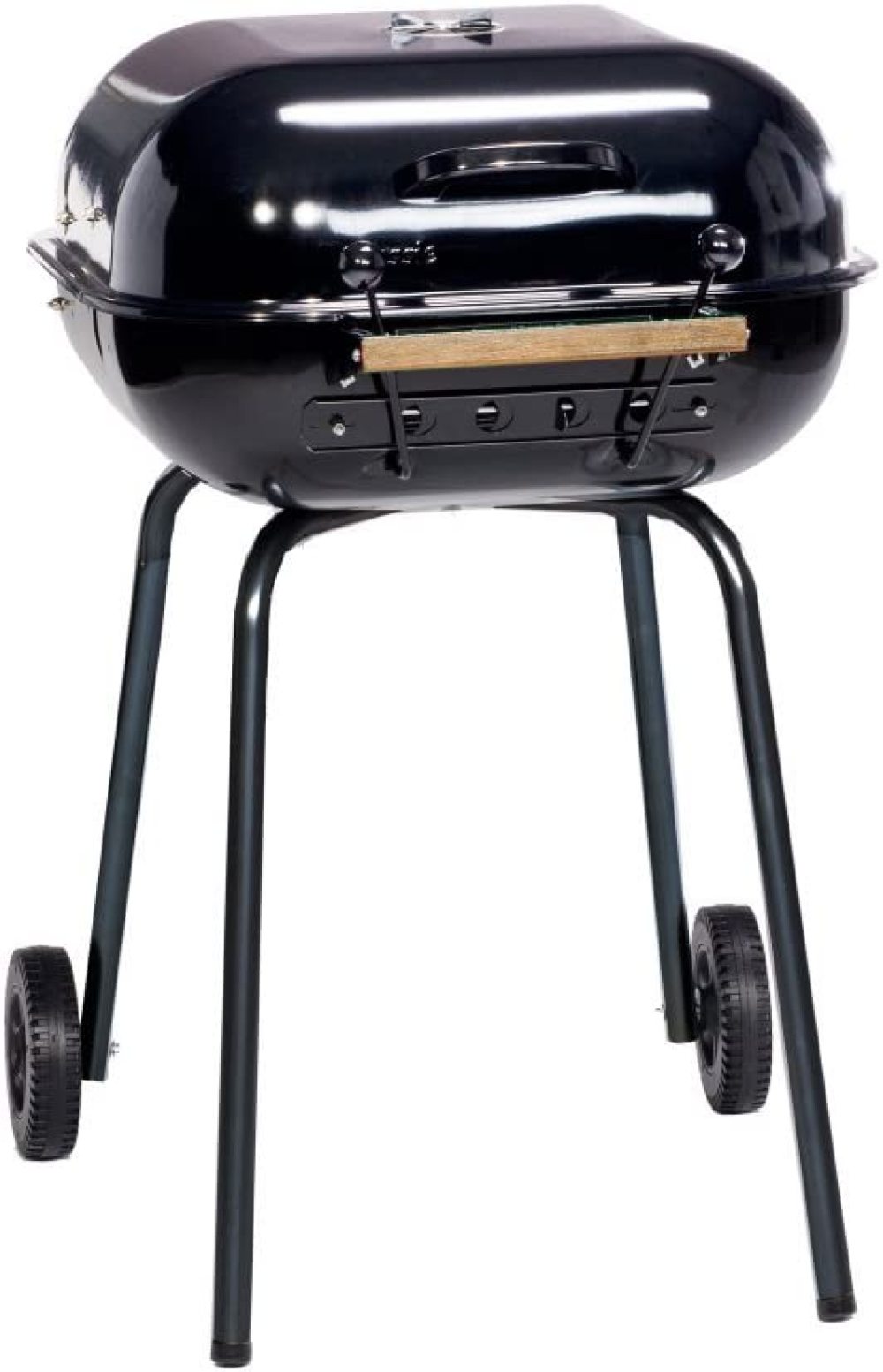 MilcTabe Swinger Charcoal Grill with One Side Table, Black