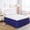 Navy, variant on Mareep Premium Elastic Wrap Around Bed Skirt - Dust Ruffle with Hidden Elastic Band, Tailored Drop for Queen Size Bed, Soft Breathable Fabric, Solid Color