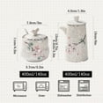 thumbnail image 4 of Qeeadeea/Pink Flower Pattern Cream And Sugar Set For Coffee Bar, Creamer And Sugar Sets, Sugar Bowl And Creamer Set, Coffee Serving Set-flower-Milk jug and sugar jar, 4 of 7