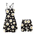thumbnail image 3 of KEIAHUAN Daisy Print Women Golf Dress with Built in Shorts 2 Piece Set Golf Outfits with Pocket with Stretchy Backless Tennis Dres Quick Dry Spaghetti Strap Athletic Dresses Medium, 3 of 7