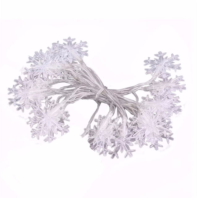 Teissuly Christmas Lights Snowflake String Lights, 300cm 20 LED Waterproof Snowflake Fairy Lights Indoor Outdoor for Bedroom Home Garden Party Xmas Decor Christmas Tree Decorations Teissuly WER202310060898