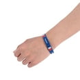 thumbnail image 4 of SASABAXI 6Pcs Blue Multi Circular National Flag Bracelet For Soccer Fans, 4 of 6