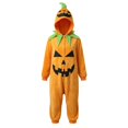 thumbnail image 5 of Halloween Pumpkin Onesie Pajamas, Cute Cartoon One Piece Jumpsuit Sleepwear with Funny Design for Cozy Loungewear Home Relaxing, 5 of 6