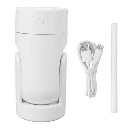 

Mini Portable USB Cool Mist Humidifier Automatic Head Shaking Spray White Bedroom and Desktop Humidification for Allergy Relief and Sinus Pressure Quiet Operation with LED Indicator