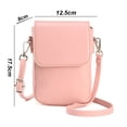 thumbnail image 2 of Bolso bandolera pequeño para mujer, bolso de hombro ligero, cartera, bolso sencillo de color sólido, rosa, 2 of 5