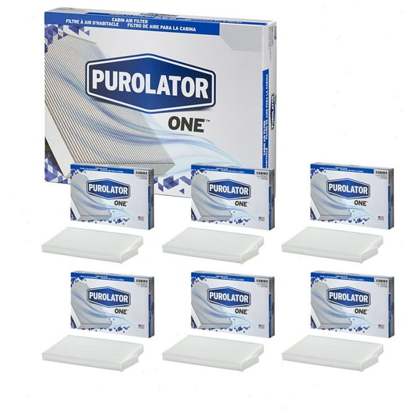 6 pc Purolator ONE C28183 Cabin Air Filters for 978 HVAC Heating Ventilation Air Conditioning Vent Filters