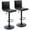Black, Matte Black Base, variant on Bar Stools Set of 2, 360° Swivel Modern Square Bar Stool with Back, PU Leather Adjustable Height BarStools for Kitchen Dining Cafe, Black