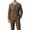 brown, variant on Beauty-Emily Men's Classic Double-Breasted Suit Set – Slim Fit 2-Piece Blazer & Pants, Formal Business Suit for Office, Wedding & Events