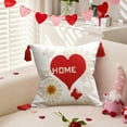 thumbnail image 4 of Valentines Day Soft Plush Love Heart Pillow Covers,18x18/12*20Inch,Faux Fur Wool Decorative Anniversary Cushion Case for Sofa Home Decoration Red, 4 of 7