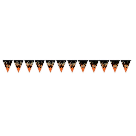 12 Pack Bulk Flame Party Pennant Banner