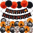 thumbnail image 1 of Kit de globos Happy Halloween 29 con globos de látex y accesorios, 1 of 4