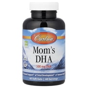Carlson Mom's DHA, 500 mg, 60 Soft Gels