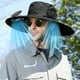 thumbnail image 5 of Sombrero de ventilador de carga solar USB para hombre - Sombrero de pescador de verano con refrigeración eólica fuerte y protección solar, diseño de malla, ajuste ajustable, ventilador de 300mA, 5 of 6