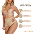 thumbnail image 3 of MISS MOLY 2 PACK Shapewear Slip For Women Half Slip Under Dress High Waist Tummy Coontrol Seamless Skirt Body Shaper, 3 of 5