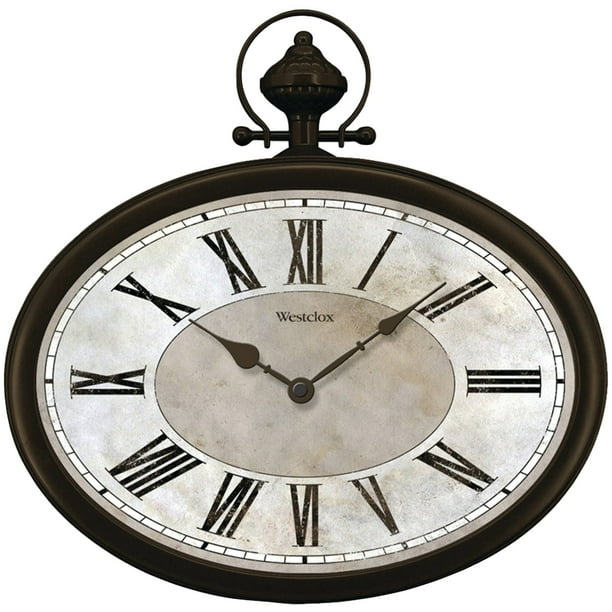 Westclox 32926 16" Oval Pocket Watch Wall Clock