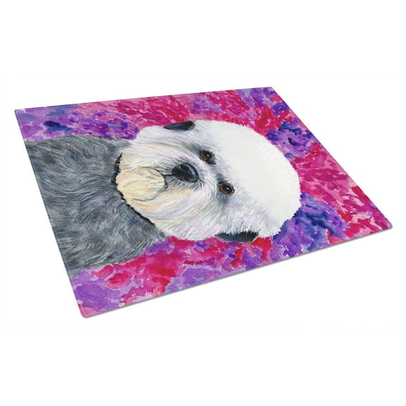 Caroline's Treasures SS8656LCB Dandie Dinmont Terrier Glass Cutting Board Large, 12H x 16W, multicolor