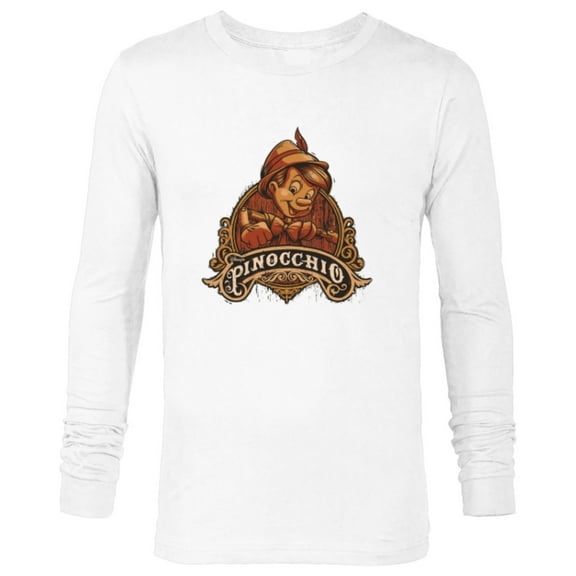 Disney Pinocchio Character Poster - Long Sleeve T-Shirt for Men - Customized-White