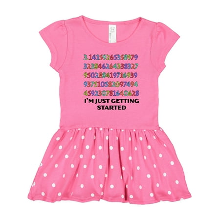 

Inktastic I m Just Getting Started- Pi Day Colorful Numbers Gift Toddler Girl Dress