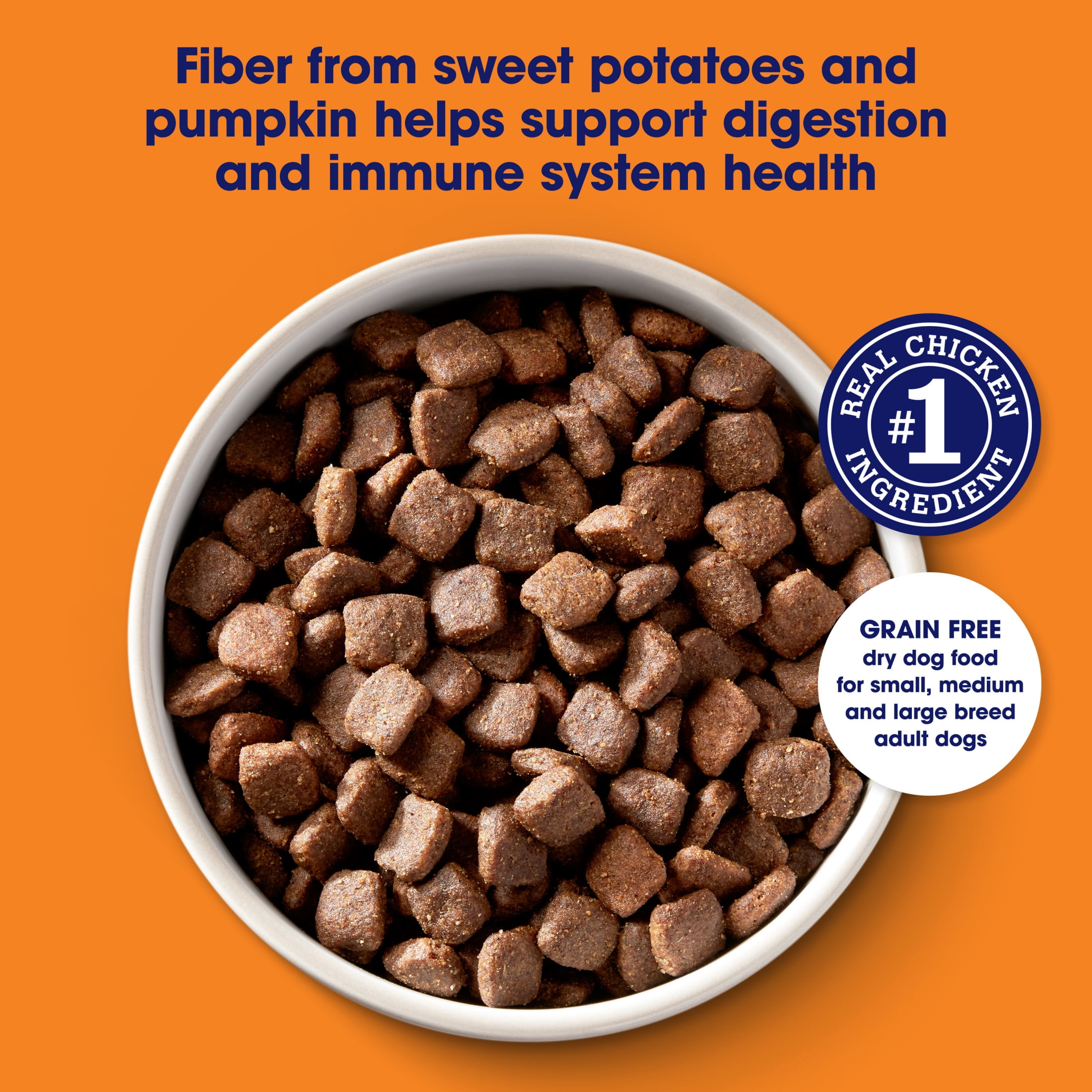 Nature's Recipe Grain Free Chicken, Sweet Potato & Pumpkin Dry Dog Food, 24 lb Bag