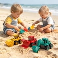 thumbnail image 4 of 4Pcs Construction Toys, Friction Powered Construction Truck Toys Vehicles, Push and Go Construction Sand Truck Toys, Outdoor Toys with Bulldozer Excavator Roller Truck Gift for 3-8 Year Old Boys, 4 of 9