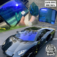 thumbnail image 2 of Película de protección solar para parabrisas de coche Blue Chameleon VLT 60%-75%, anti-UV, 99%, láminas protectoras decorativas para ventanas de coche, 2 of 4