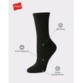 thumbnail image 2 of Hanes Crew Socks 6-Pack Women's Premium Performance Cushioned Black Size 5-9, 2 of 4