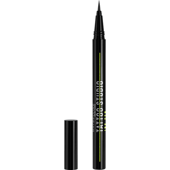 Maybelline Tattoo Studio Ink Pen Eyeliner 24 Hours of Wear, Matte Black, 0.03 fl oz