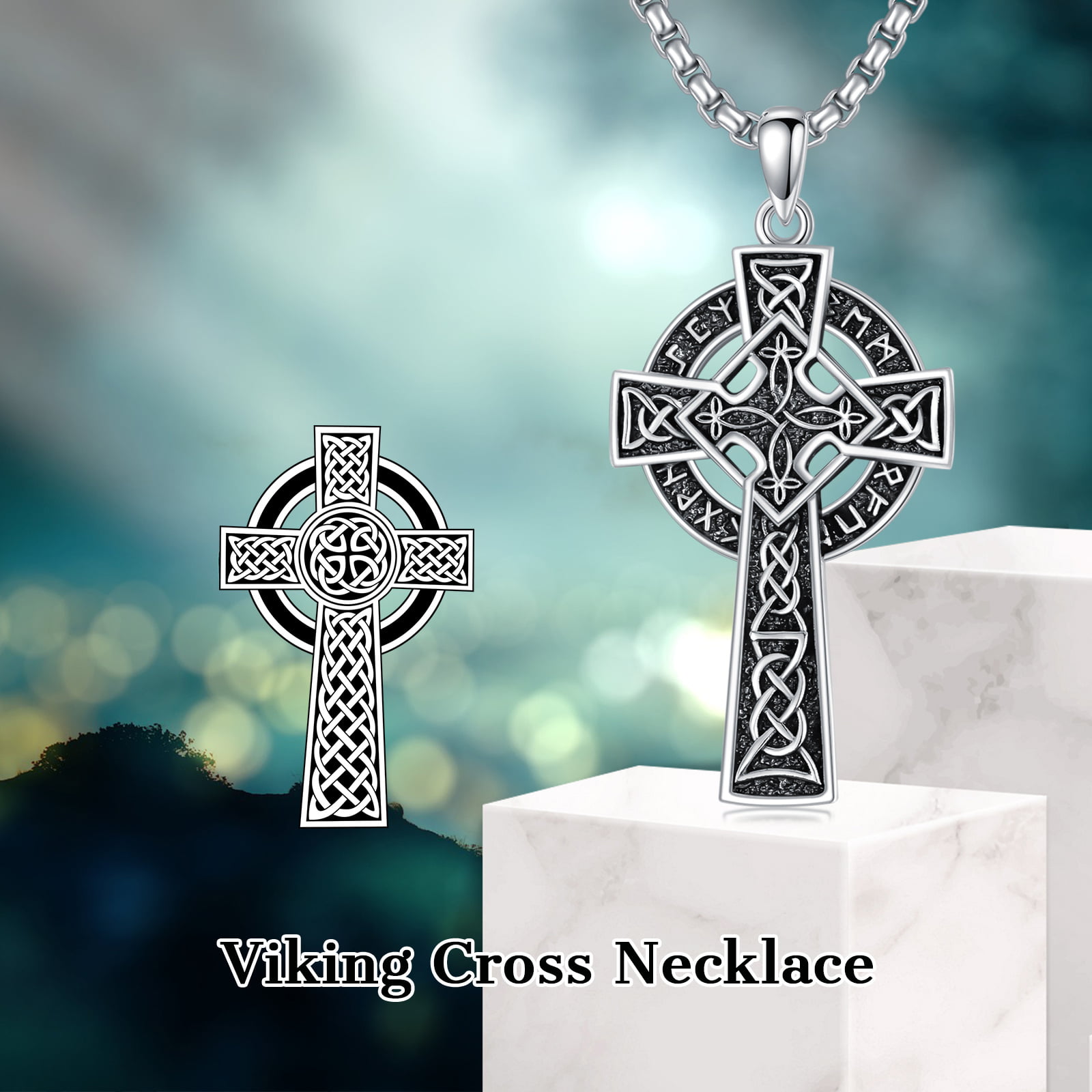 Celtic Cross Charm, Sterling Silver or 14K Gold — Designs By S&R