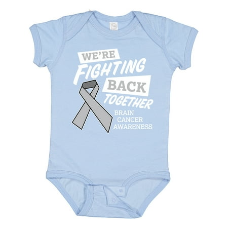 

Inktastic We re Fighting Back Together- Brain Cancer Awareness Boys or Girls Baby Bodysuit