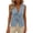 Blue, variant on Women Summer Tie Front Eyelet Tank Tops Trendy Floral Vest Sleeveless V Neck Dressy Blouse Vacation Clothes Blue S(S)