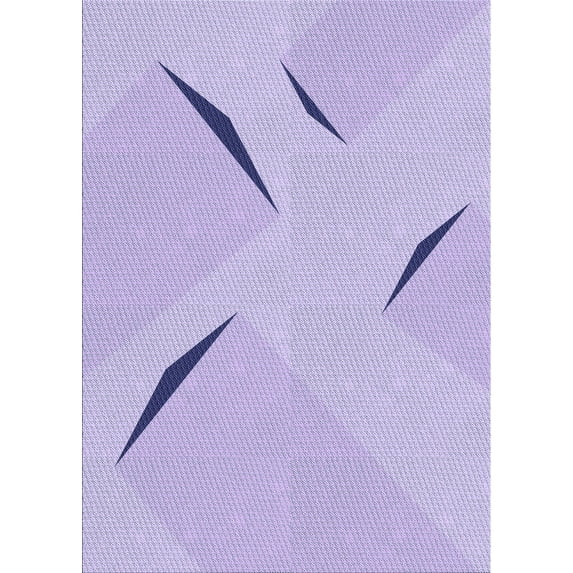 Ahgly Company Indoor Rectangle Patterned Purple Mimosa Purple Area Rugs, 2' x 3'