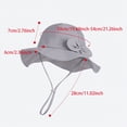 thumbnail image 5 of TOWED22 Baby Toddler Infant Girls Boys Bucket Sun Hats Protection Beach UPF 50+ Toddler Wide Brim Bucket Summer Hats(Grey,2-5 Y), 5 of 9
