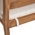 thumbnail image 3 of GDF Studio Zeila Outdoor Acacia Wood Dining Chair with Cushions, Set of 2, Sandblasted Natural Brown, Beige, 3 of 7