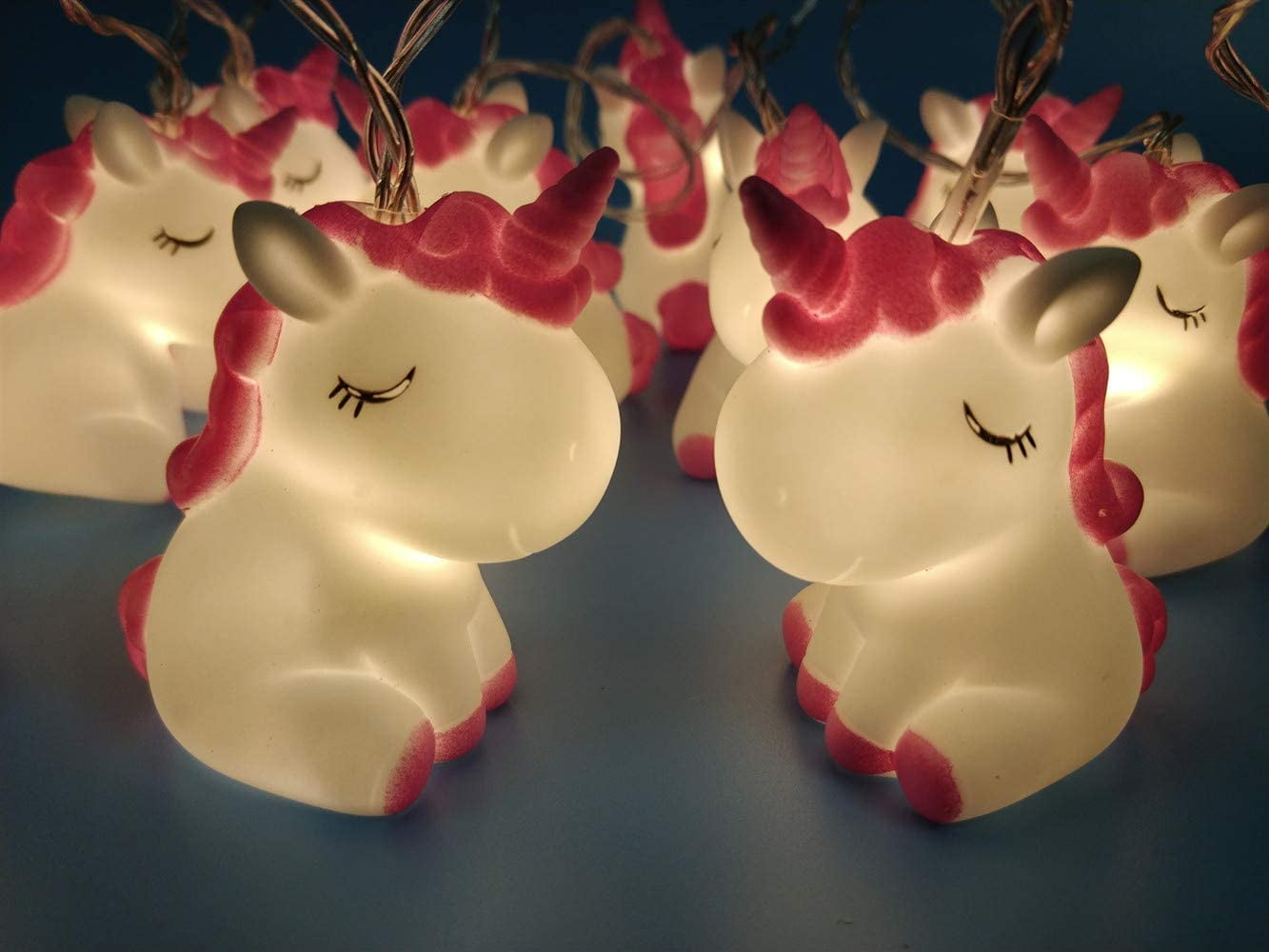 1.5M 10 LED Unicorn String Lights for Girls Bedroom Battery Operated
